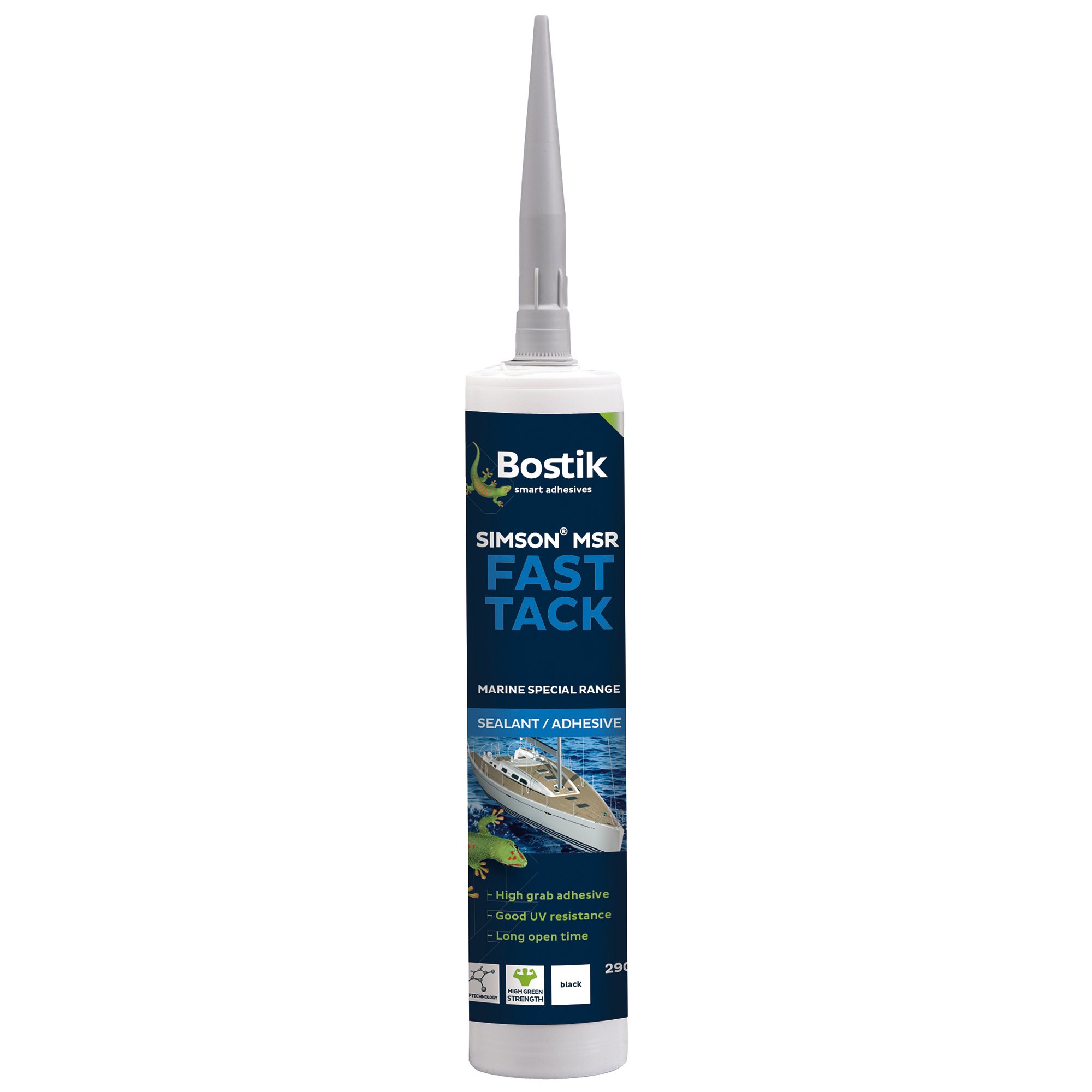 Bostik Simson MSR Fast Tack : 290 ml, Black - TCS Leisure