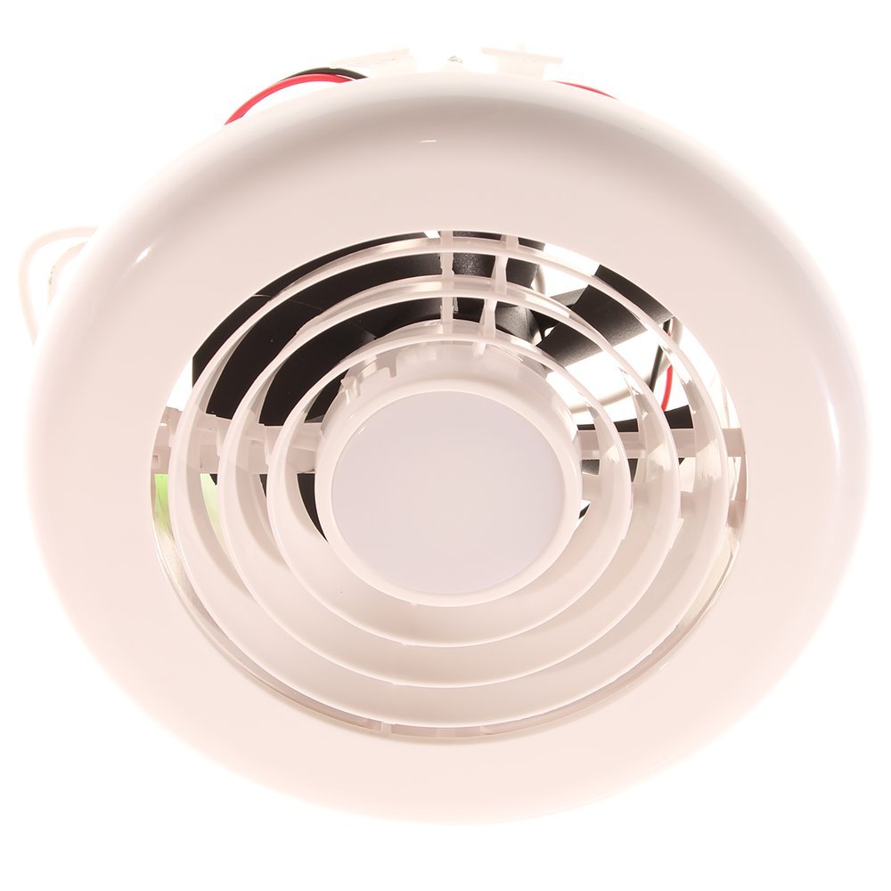 AG Extractor Fan and Light 12V White Chrome - TCS Leisure