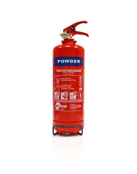 Java Fire Protection JacTone 2KG ABC POWDER BASIC RANGE FIRE EXTINGUISHER MER - TCS Leisure
