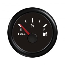 Fuel Level Gauge 12/24V, Ø52mm, Black