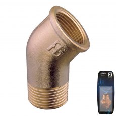 Guidi Brass 45 deg. Elbow M-F 4 in