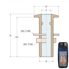 Guidi Brass Thruhull 1In1/2H100