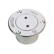 Guidi Chrome-Plated Brass Deck Fillers in WATER in 1 in 1/2