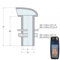 Guidi chrome Brass Scupper1In