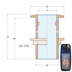 Guidi Bronze Thruhull L 1In1/2 x 200