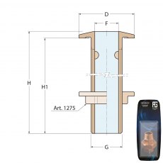 Guidi Bronze Thruhull L 1In1/2 x 200