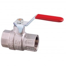 Guidi Nickel Plated Brass Lever Ball Valve F-F - 1/2 in