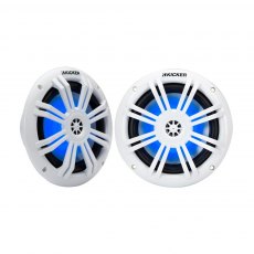 Kicker Marine 6.5" (165mm) Coaxial Speaker System | White LED Grills