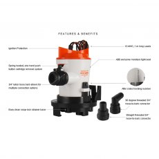 Seaflo Manual Bilge Pump 03 Series  - 12V   350 GPH / 1324 LPH