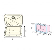 Case for Electrical Control Panel, with Lid, White