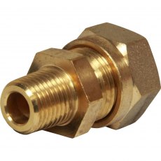 AG Brass Male Stud Coupling 12mm x 1/4" BSP Taper