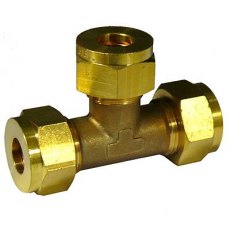 AG Equal Tee Gas Coupling 10mm Compression