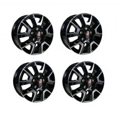 AG Light Alloy Trim Set Black Silver 16 Inch