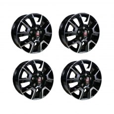 AG Light Alloy Trim Set Black Silver 16 Inch