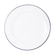 Bo-Camp Dinner Plate Enamel White/Blue