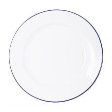 Bo-Camp Dinner Plate Enamel White/Blue