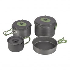 Bo-Camp Cookware Set Explorer xl 4 Pieceshard Anodized Aluminium