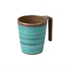 Bo-Camp Mug Halo L Melamine 4 Pieces Aqua