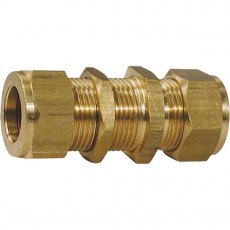 Brass Bulkhead Coupling 1/2" Tube 3/4