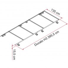 Fiamma Roof Rack Rail for Ducato H3 (05808-03-)