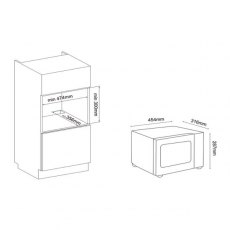 Flatbed Microwave 20L in Black 700W 230V Flatbed Microwave 20L in Black 700W 230V