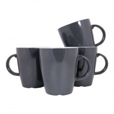 Gimex Vivid Line Mug Grey 380ml 4 Pieces