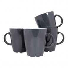 Gimex Vivid Line Mug Grey 380ml 4 Pieces