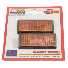Small Amber Reflectors (x2)