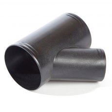 Whale Air Duct Fitting Unequal 'Y' Branch 90mm x 65mm x 90mm Black