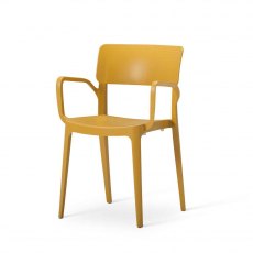 Vivo Polypropylene Armchair for Contract Use - Mustard