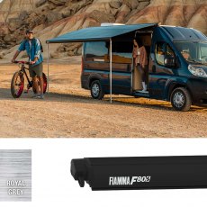 Fiamma F80S 370 Ducato Awning Deep Black - Royal Grey (07831P03R)