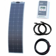 Photonic Universe 170W narrow semi-flexible solar charging kit with Austrian textured fibreglass sol