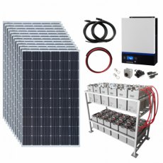 Photonic Universe 3.6kW 48V Complete Off-grid solar power system with 12 x 300W solar panels, 5kW hy