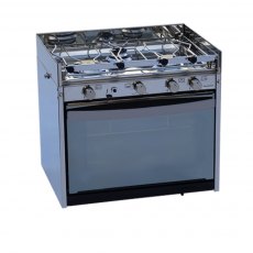 Techimpex Mariner 3 Cooker - 3 Burner Hob, Oven & Grill, Pan Clamps, Gimbals - Stainless Steel Oven Techimpex Mariner 3 Cooker - 3 Burner Hob, Oven & Grill, Pan Clamps, Gimbals - Stainless Steel Oven