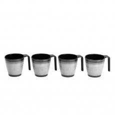 Flamefield 4Pk Stacking Mug Granite Grey