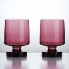 Flamefield 2Pk Tritan Aegean Heavy Base Glass Cheery Red