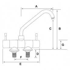 Chromed Brass Monobloc Mixer Tap