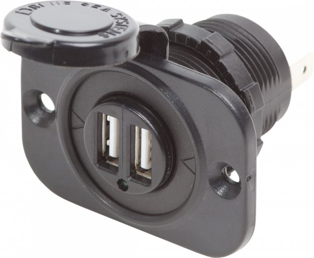 Blue Sea Blue Sea 1016 Dual USB Charger Socket 12/24v