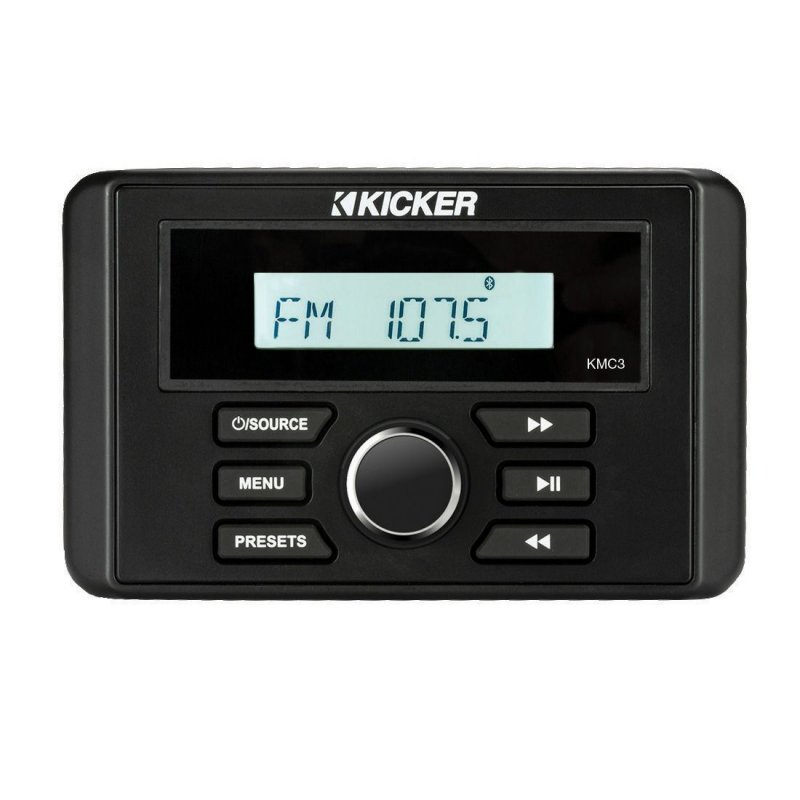 Kicker Marine Kicker Marine Source Unit - KMC3 Rectangle Front Panel w/ Gauge Fitment