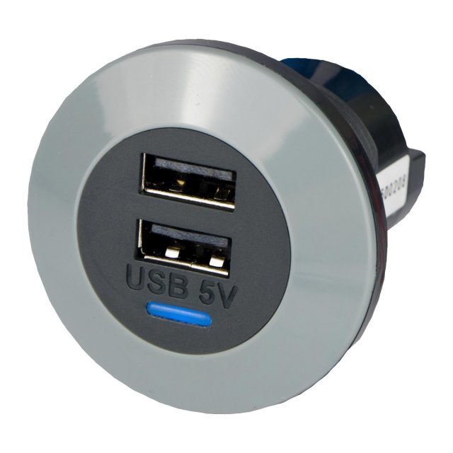 alfatronix Alfatronix IP65 Powerverter Double USB Outlet - Front Fit - 2 x 1.5A