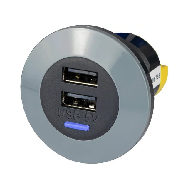 alfatronix Alfatronix PV65R-AAFF IP65 Double USB A Charger - Front Fit