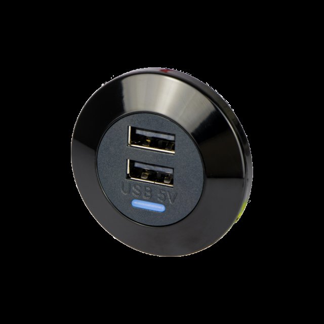 alfatronix Alfatronix PVPro-AA Double USB A Charger - Front Fit - Black