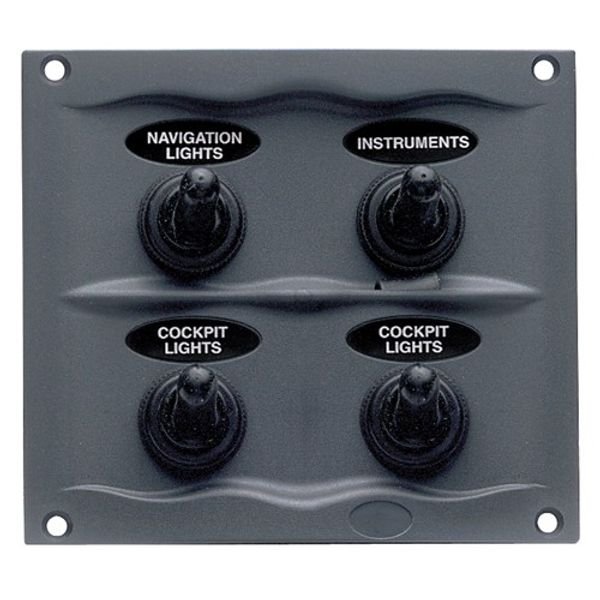 BEP Marine BEP Compact Marine Waterproof Panel 4 Switch Black