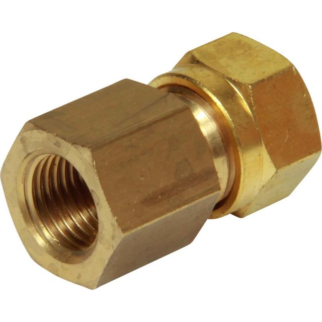 AG Brass Female Stud Coupling 10mm x 1/4