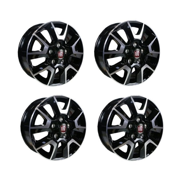 AG Light Alloy Trim Set Black Silver 16 Inch