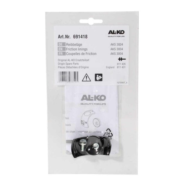 AL-KO AL-KO Front & Rear Friction Pads for AKS 3004 Stabiliser (691418)