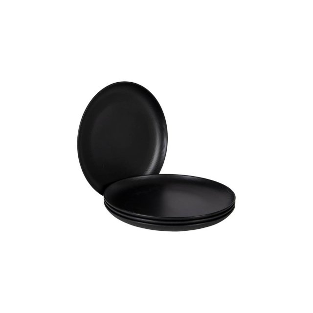 Bo-Camp Industrial Collection Dinner Plate Orville 4 Pieces Black