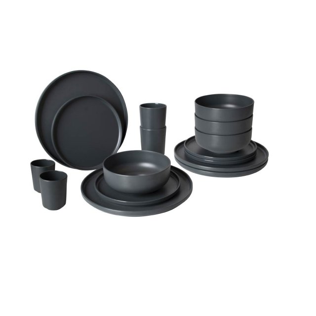 Bo-Camp Bo-Camp Industrial Collection Tableware Patom 16 Pieces Anth