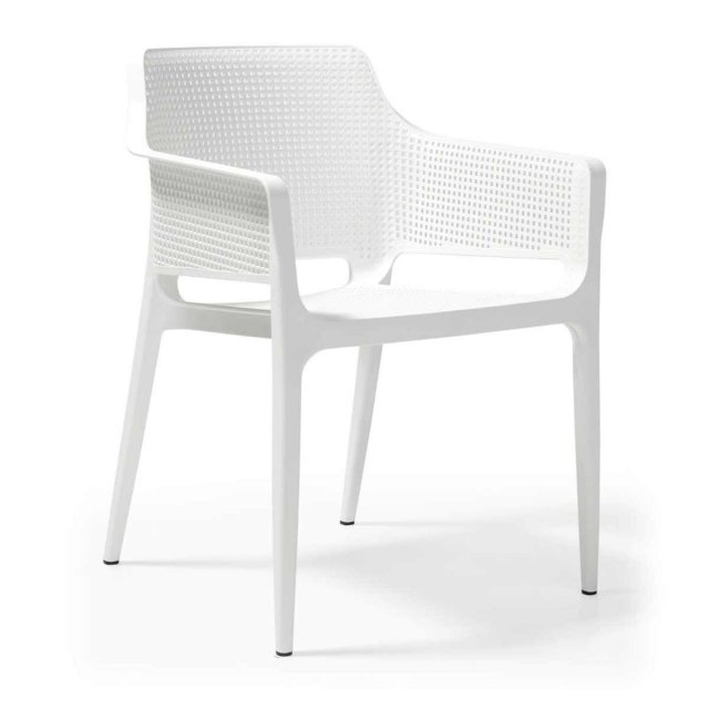 Boom Polypropylene Chair for Indoor and Outdoor Use - White