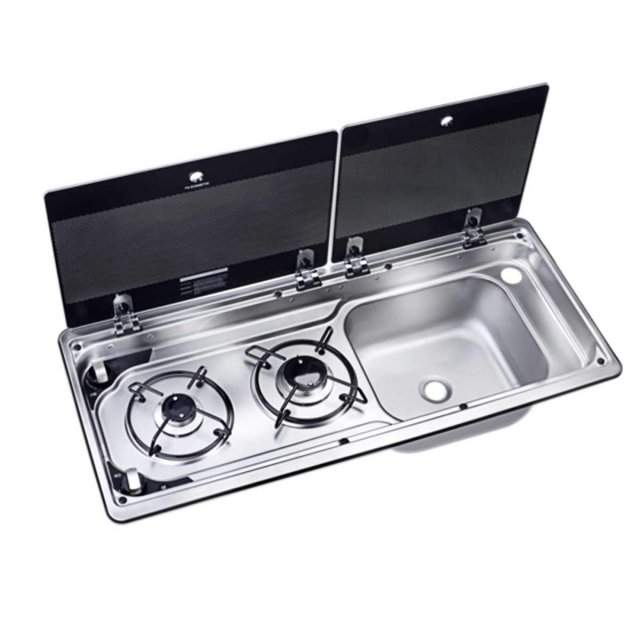 Dometic Dometic MO 9722R Burner Hob & RH Sink Unit (2 Burners / No Ignition)